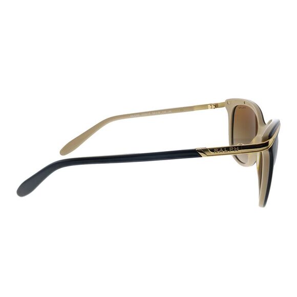 New Ralph Ralph Lauren RA 5203 109013 Black Gold Sunglasses Brown Gradient Lens - Picture 3 of 3